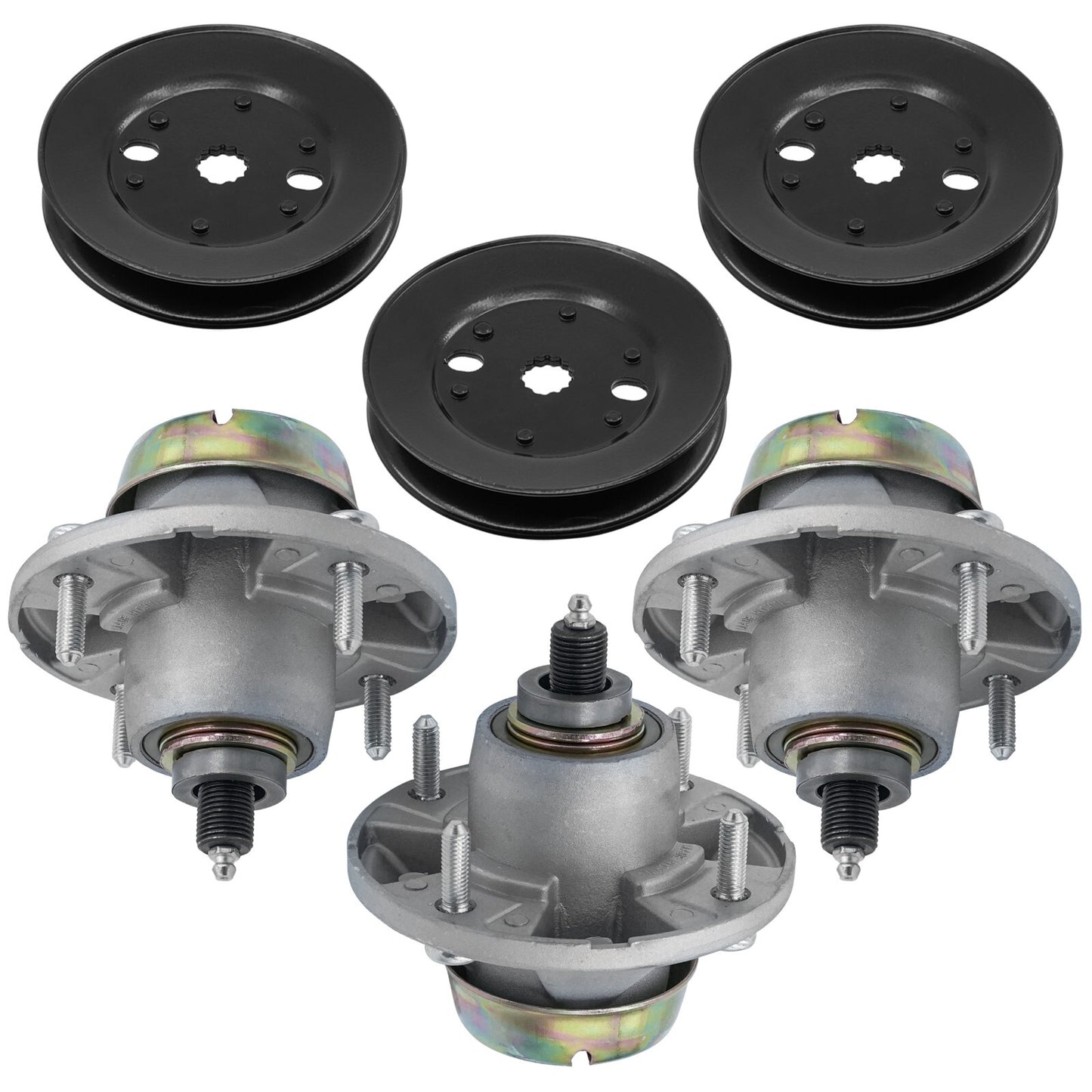 Caltric Deck Spindle Assembly w Pulley for John Deere X534 (2008–2018)