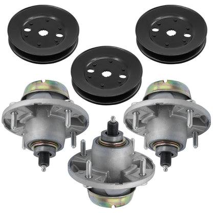 Caltric Deck Spindle Assembly w Pulley for John Deere X534 (2008–2018)