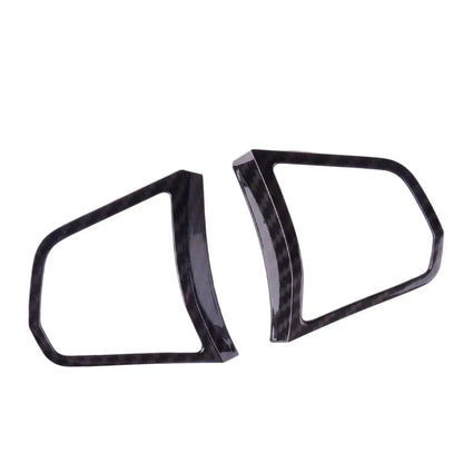 2 x Steering Wheel Knob Cover Bezel Set for BMW 5 Series F10, 7 Series F01, F02