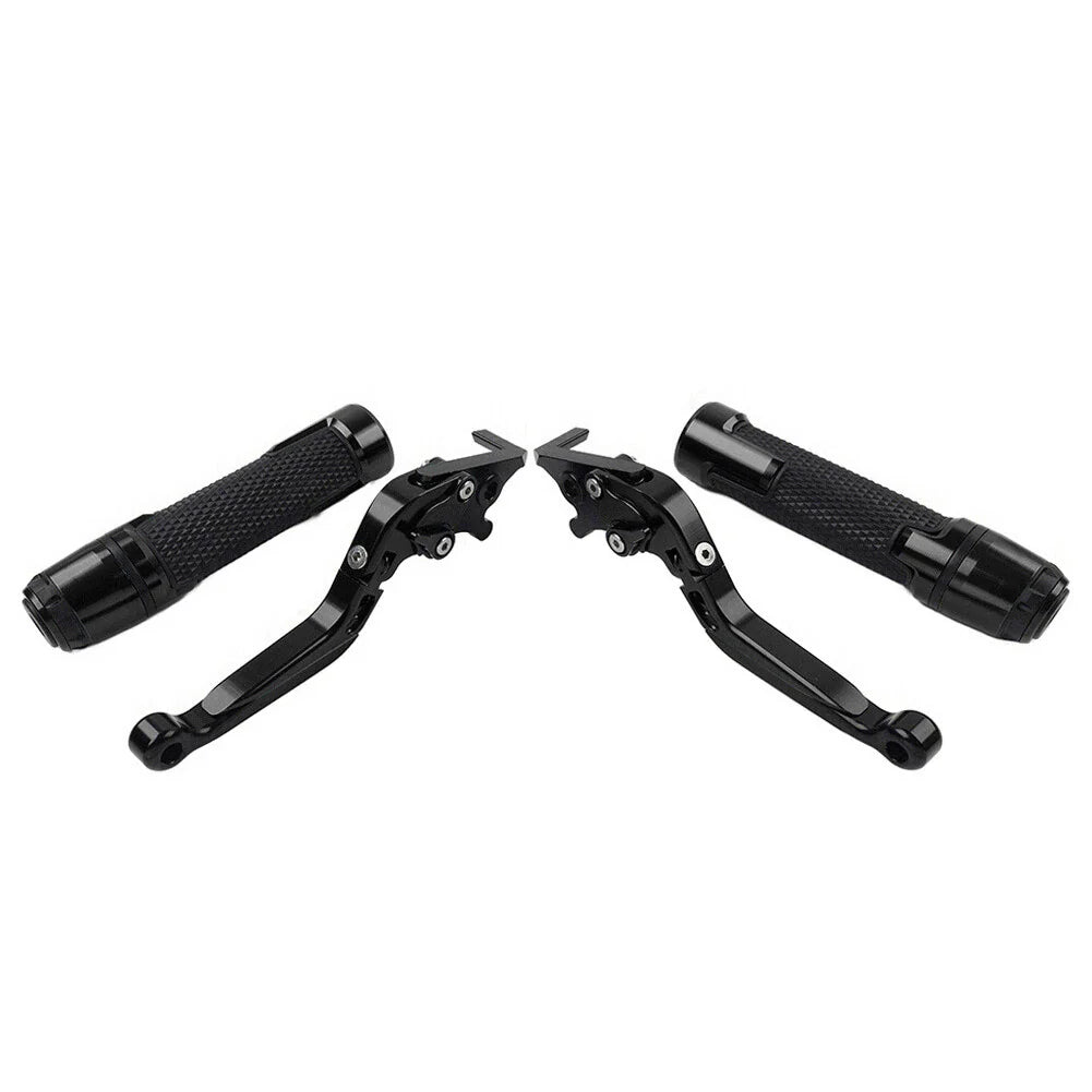 Black Extendable Brake Clutch Levers Grip Set for Yamaha TMAX 500 530