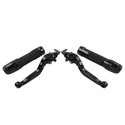 Black Extendable Brake Clutch Levers Grip Set for Yamaha TMAX 500 530