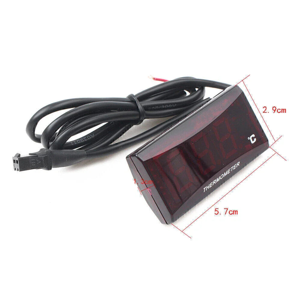Digital Water Temperature Gauge for Racing Scooter - Red/Blue
