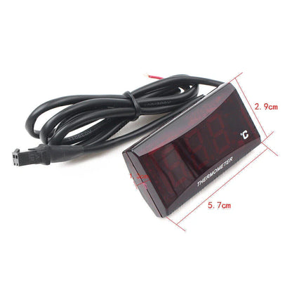 Digital Water Temperature Gauge for Racing Scooter - Red/Blue