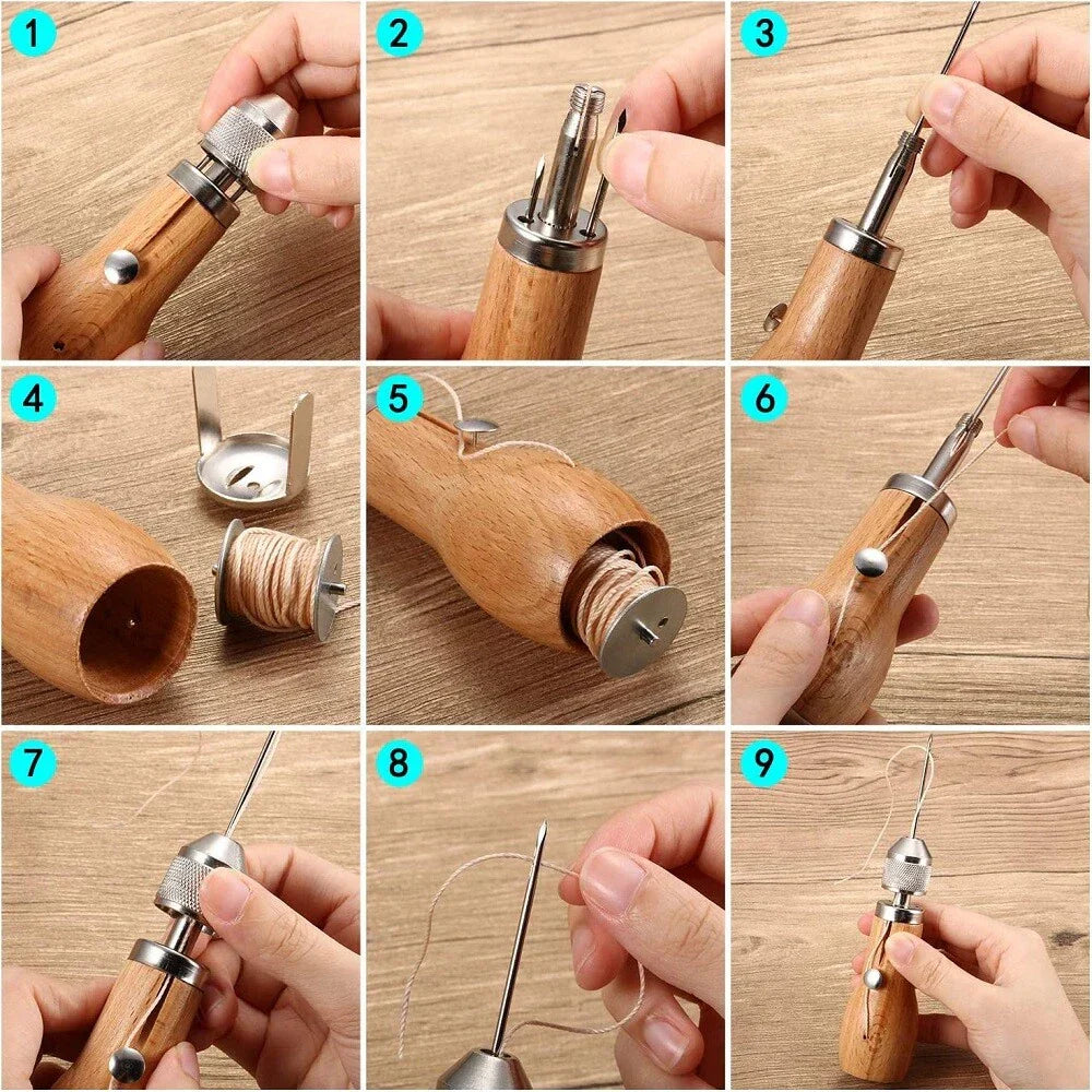 Leather Sail Canvas Speedy Stitcher Sewing Awl Repair Tool Kit