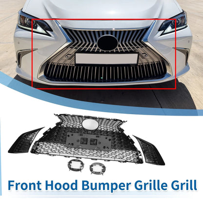 Front Hood Bumper Grille for Lexus ES350 2019-2021 Black Facelift F-Sport