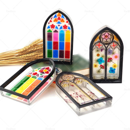 Epoxy Resin Mold Church Window Silicone Dish Tray Jewelry Container