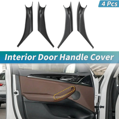 Door Pull Handle Cover for BMW X3 G01 X4 G02 (2019-2023) Carbon Fiber Black