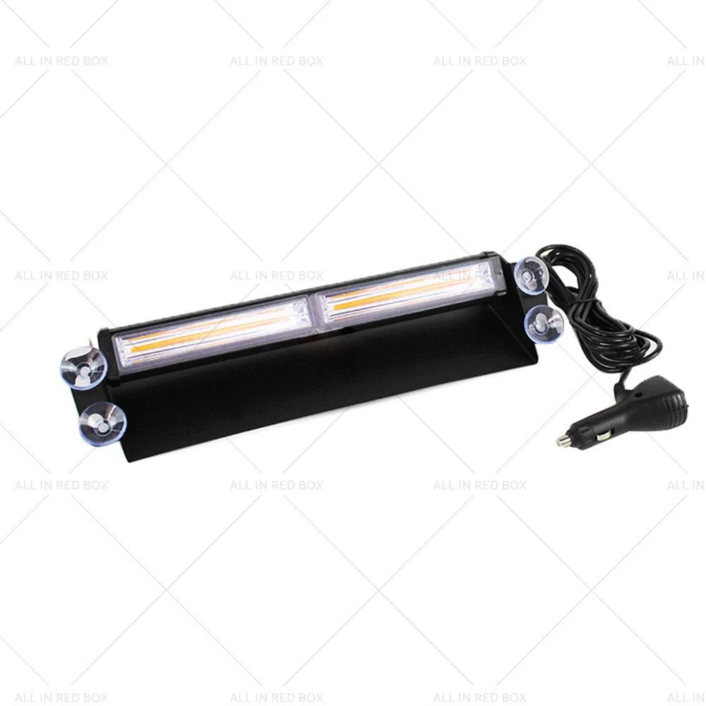 Amber LED Flashing Beacon Strobe Warning Light for Car Truck Windshield Dash