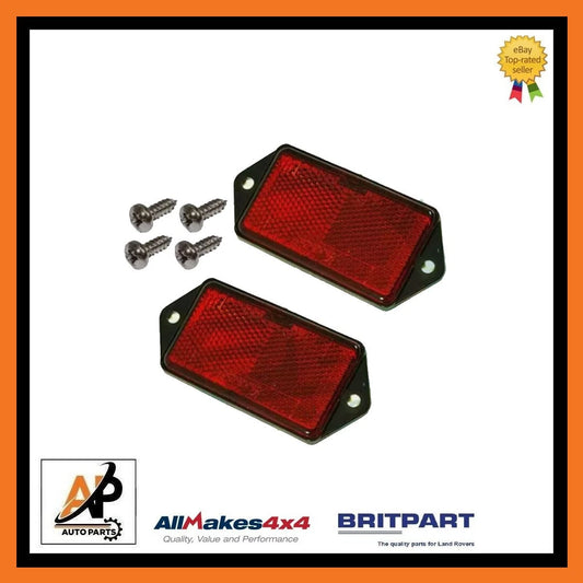 (2x) Rear OEM Reflectors with Screws for Land Rover Defender (1983–2016)