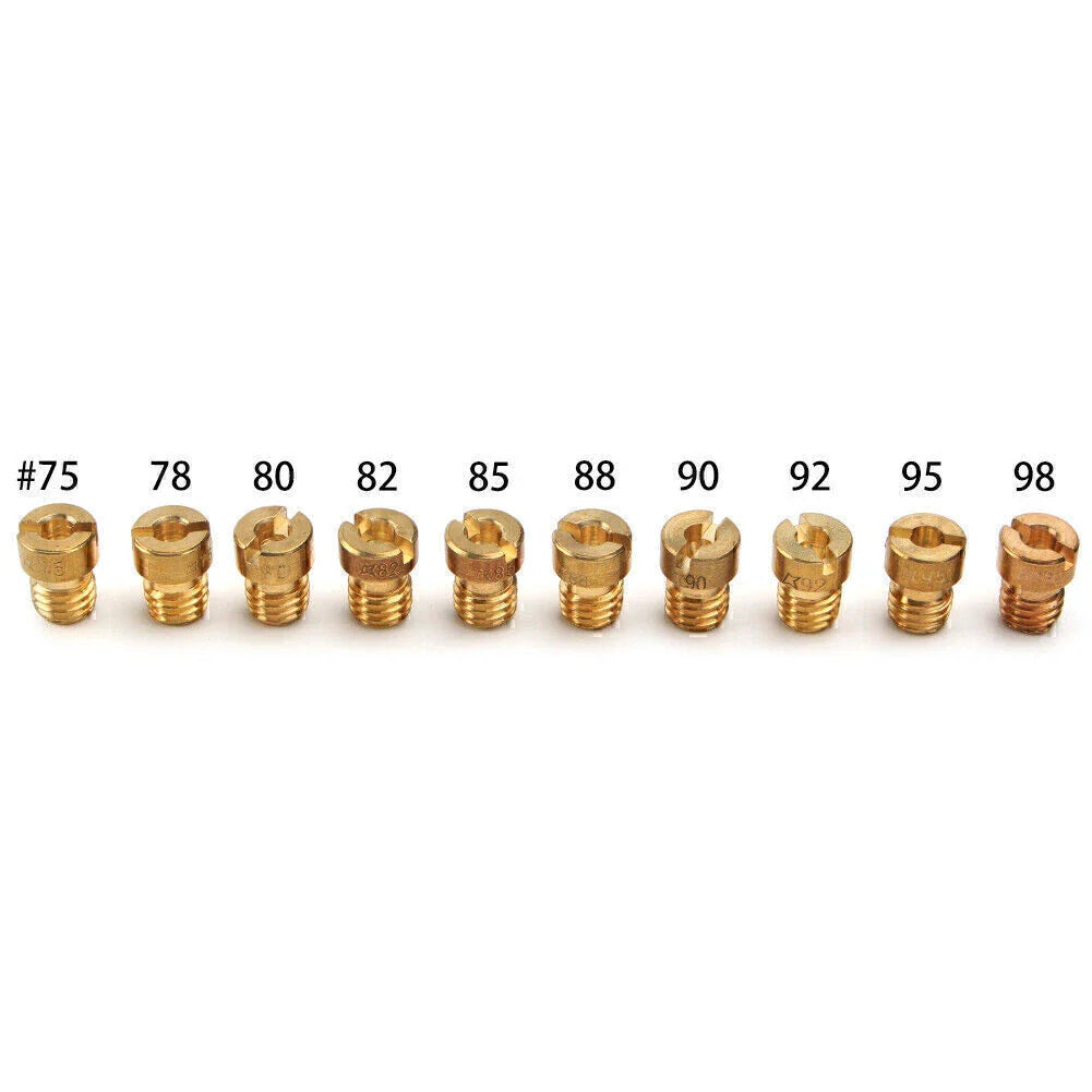 10 Pcs 5MM Main Jets Nozzle Set for Dellorto Carburetor (75-98)