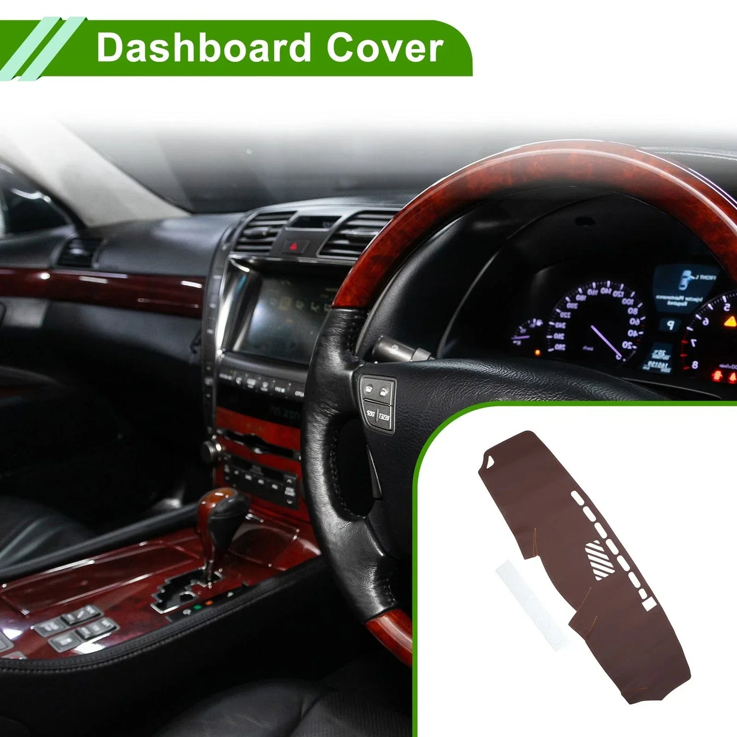 Dashboard Cover Mat for Lexus IS250 IS350 (2006-2011) - Brown Carpet