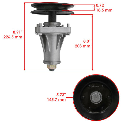 Deck Spindle Assembly with Pulley Replacement for Troy-Bilt Mustang XP (2010–2018)