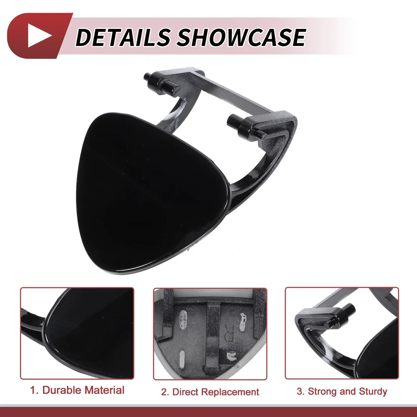 Front Right Washer Nozzle Cover for Mercedes-Benz E320 (1994-2006) Black 1 x