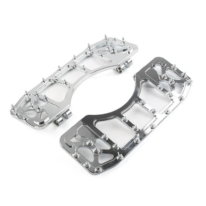 CNC Front Floorboards for Harley Touring Dyna FLD (2014-2023) - Chrome Pair