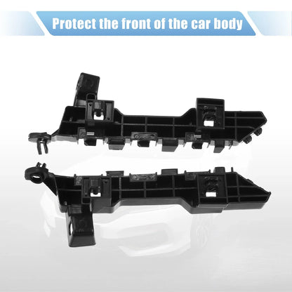 Front Bumper Bracket for Honda Accord (2018) - Plastic Black, 1 Pair