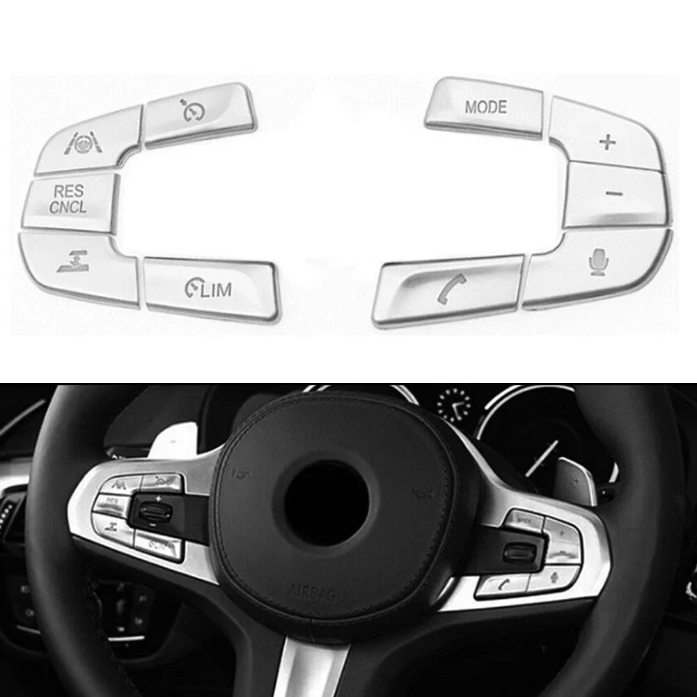 Steering Switch Button Cover Trim Stickers for BMW 5 G30 X3 G01 (2018–2022)