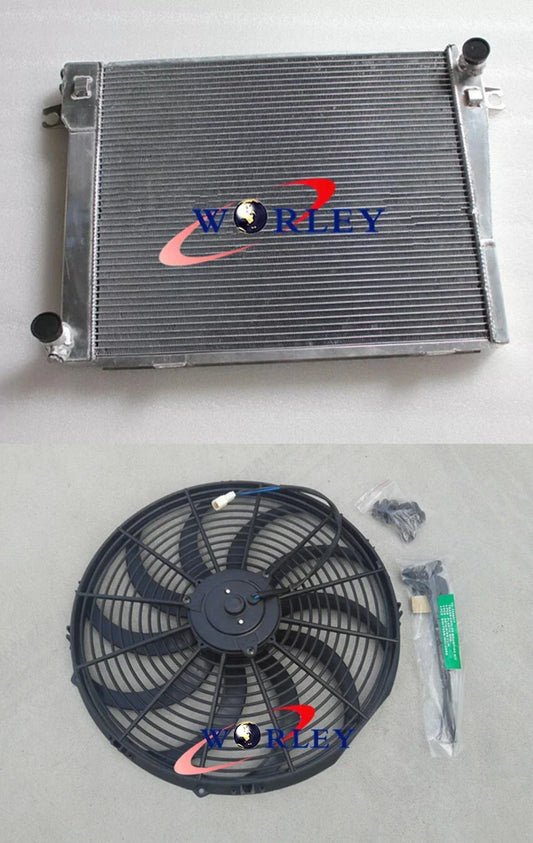 Aluminum Radiator & Fan for BMW 3 E30 320i 323i 325i M20 (1986-1993)