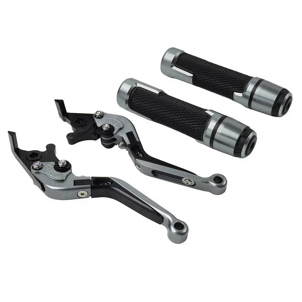Folding Extendable Brake Clutch Levers & Handlebar Grips for Suzuki GSR750