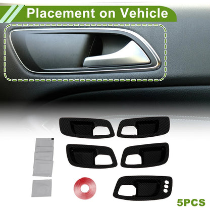 Interior Door Handle Bowl Cover Trim for Dodge Charger (2011-2021) 5 x ABS