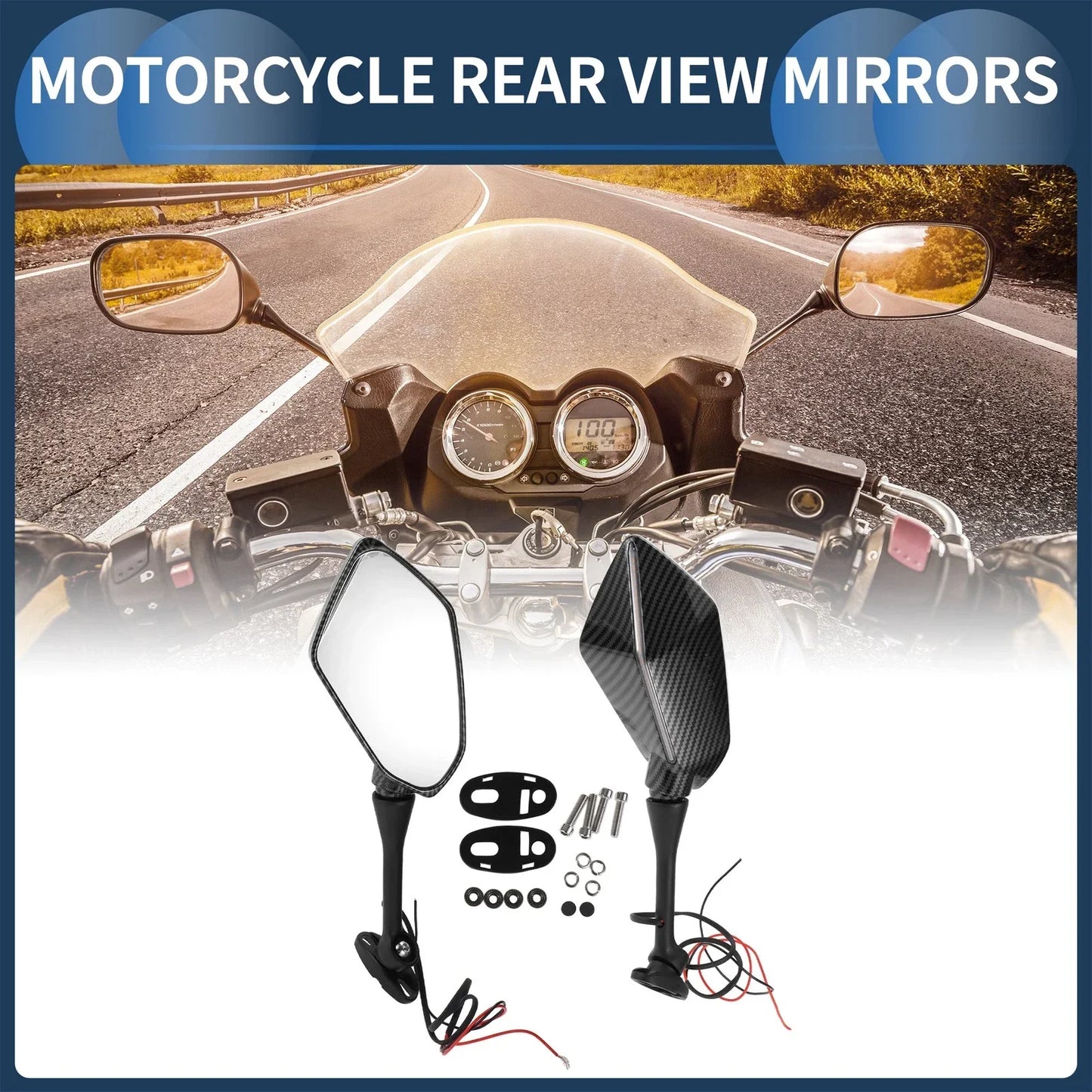 Rear View Mirrors for Suzuki GSX-R600 GSX-R750 2003-2017 Aluminum (2 x)