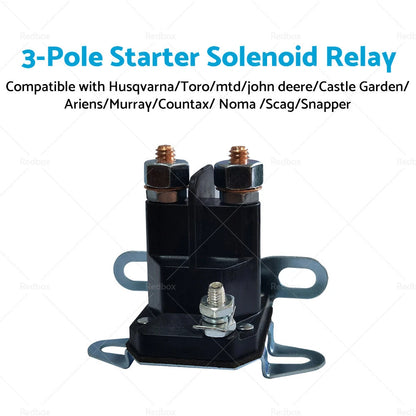 12V Starter Solenoid for Ride On Lawn Mower - Bottom/Side Mount