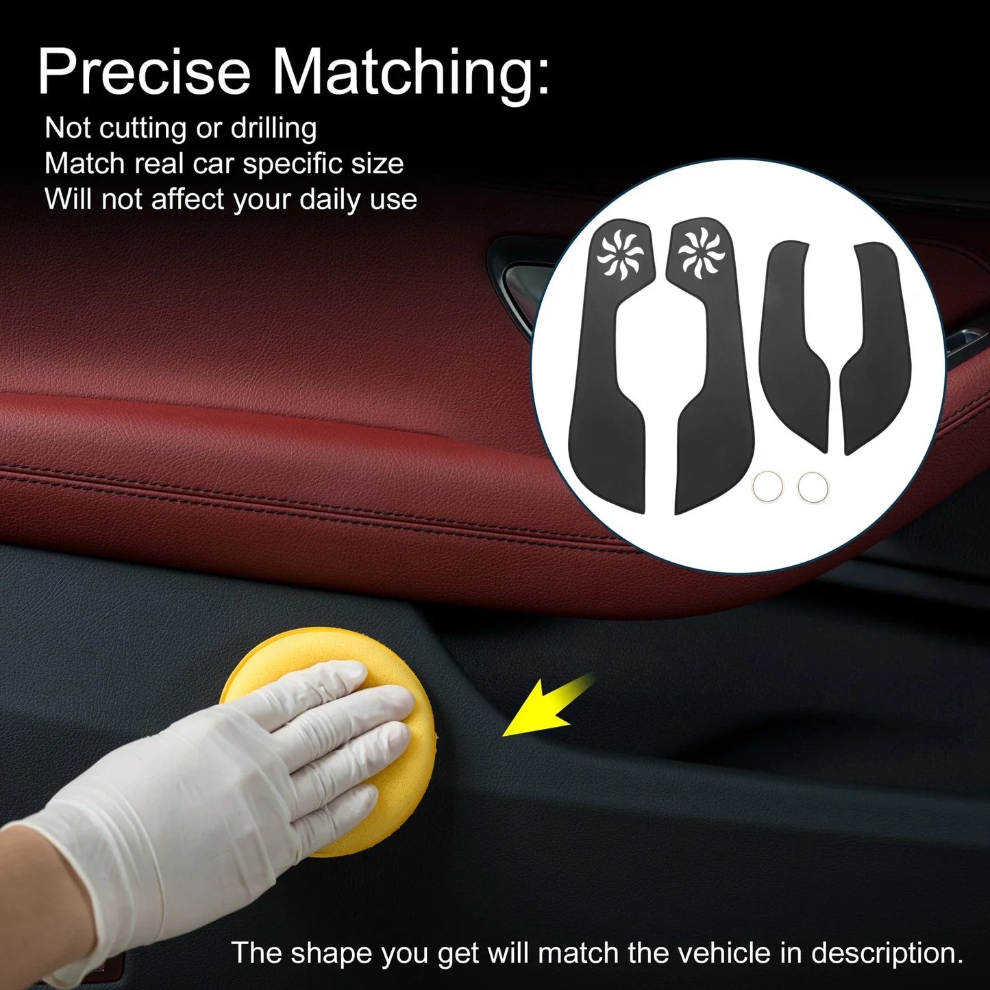 Car Door Anti Kick Pad Protector for Honda Civic 10th Gen (2016-2019) 1 Set