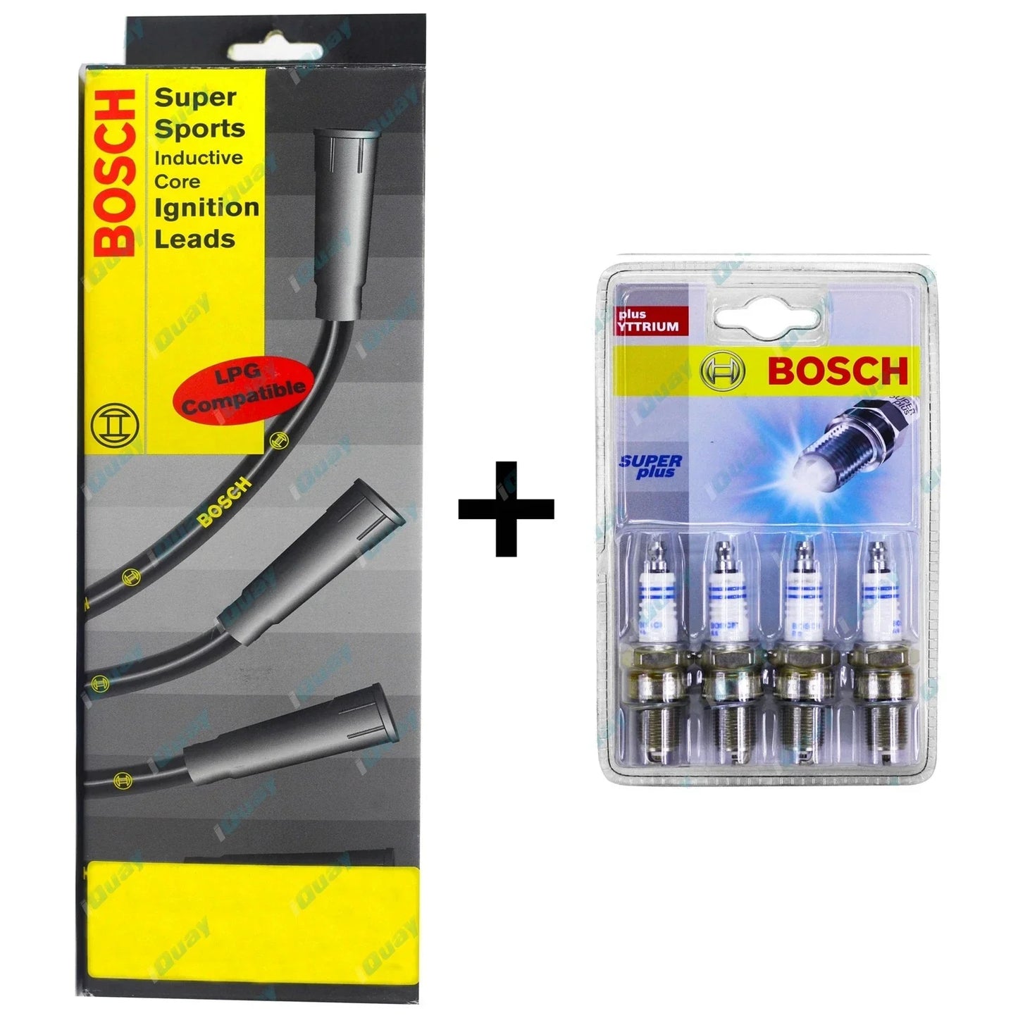 Bosch Spark Plugs + Leads for Hilux YN56 YN57 YN85 2.0L 1.8L 3YC 2Y 4cyl 83~90