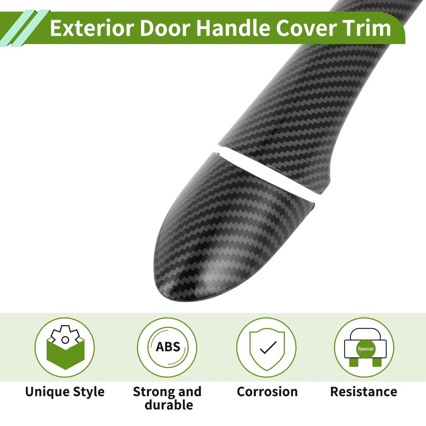 Exterior Door Handle Cover Trim for Hyundai Sonata (2011-2015) Carbon Fiber