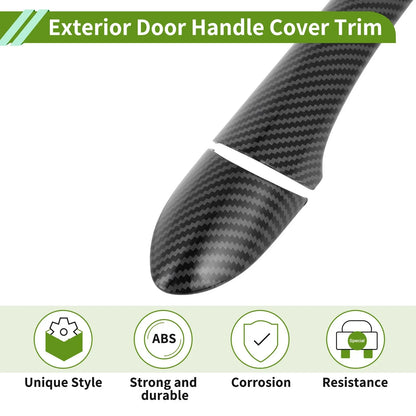 Exterior Door Handle Cover Trim for Hyundai Sonata (2011-2015) Carbon Fiber