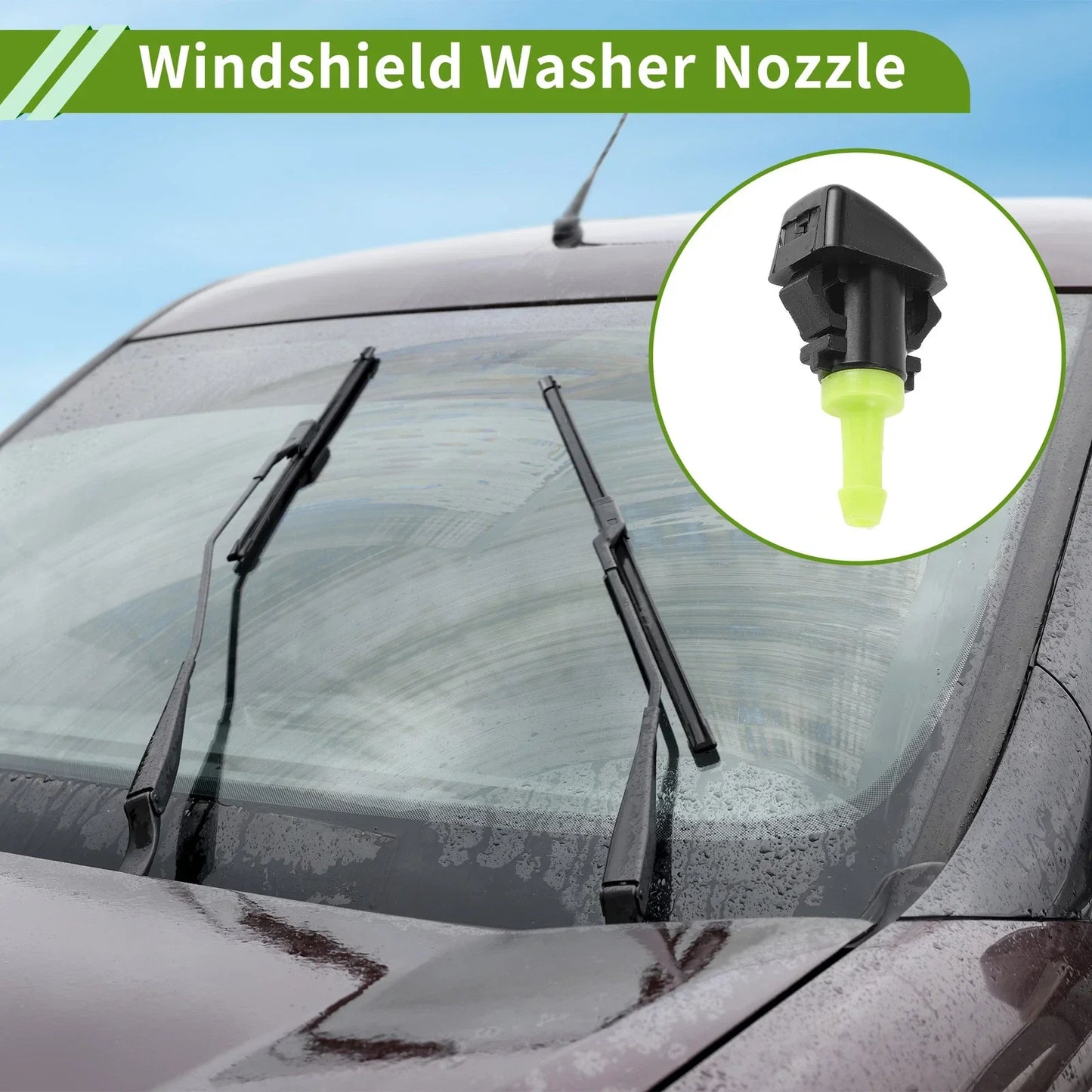 Windshield Washer Nozzle & Hose Connector for Dodge (2001-2006)