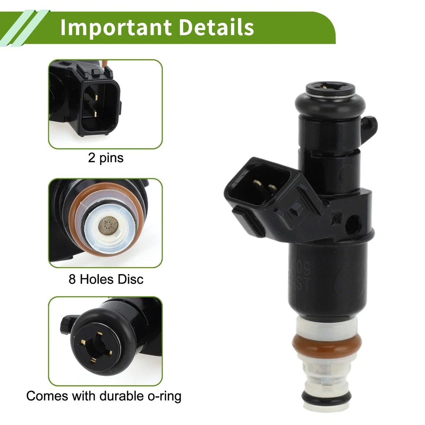 Fuel Injector for Honda CR-V EX LX 2.4 2002-2004 - 1 x Black Injector