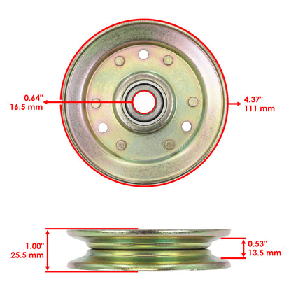 Deck Idler Pulley Replacement for Dixie Chopper LT2200 LT2400 LT2500 (2000–2000)