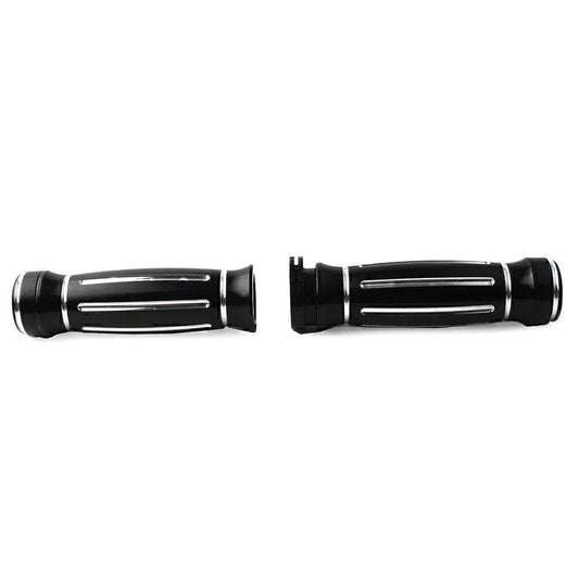 1" CNC Handle Bar Hand Grips for Harley Touring