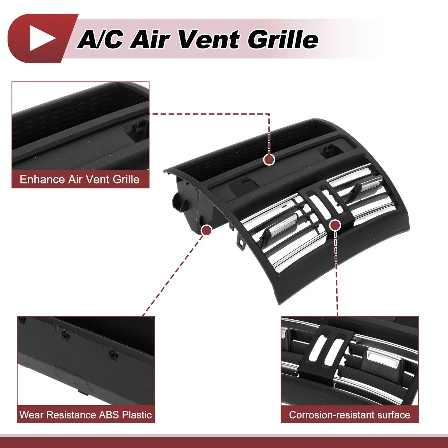 Rear Center Console Air Outlet Vent Grille for BMW 520i (2011-2016)