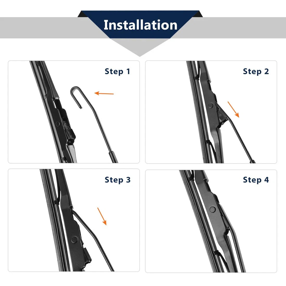 Rear Windshield Wiper Blade Arm Set 2 x 285mm for Dodge Caliber (2008-2017)
