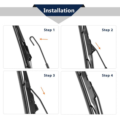 Rear Windshield Wiper Blade Arm Set 2 x 285mm for Dodge Caliber (2008-2017)