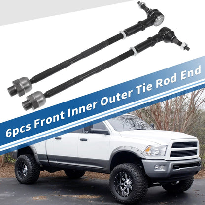 2 x Front Outer Tie Rod End Links Kit for Dodge Ram 1500 (2006-2008)