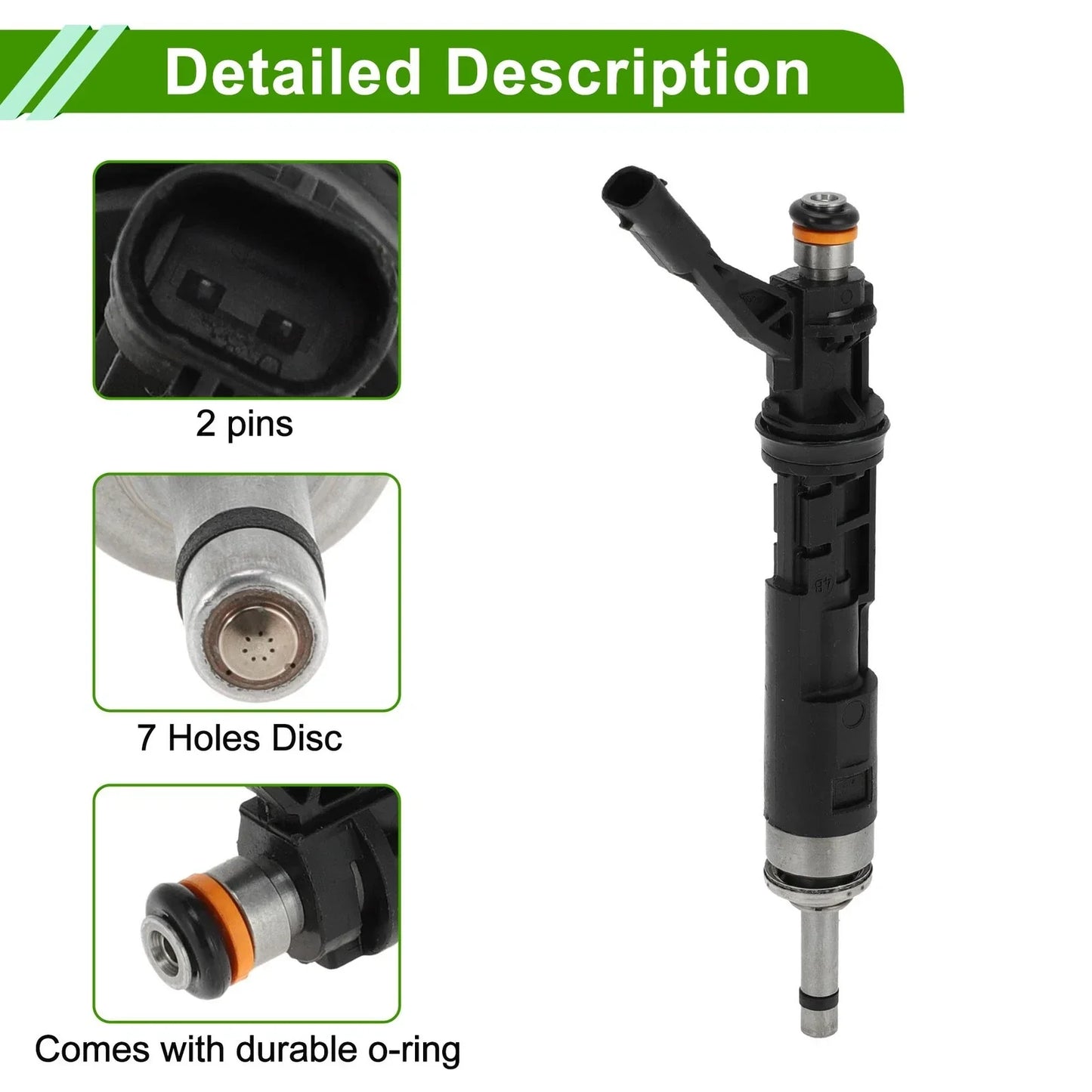 Fuel Injector for Porsche 718 Boxster S 2.5L (2017-2019) 1 x Black