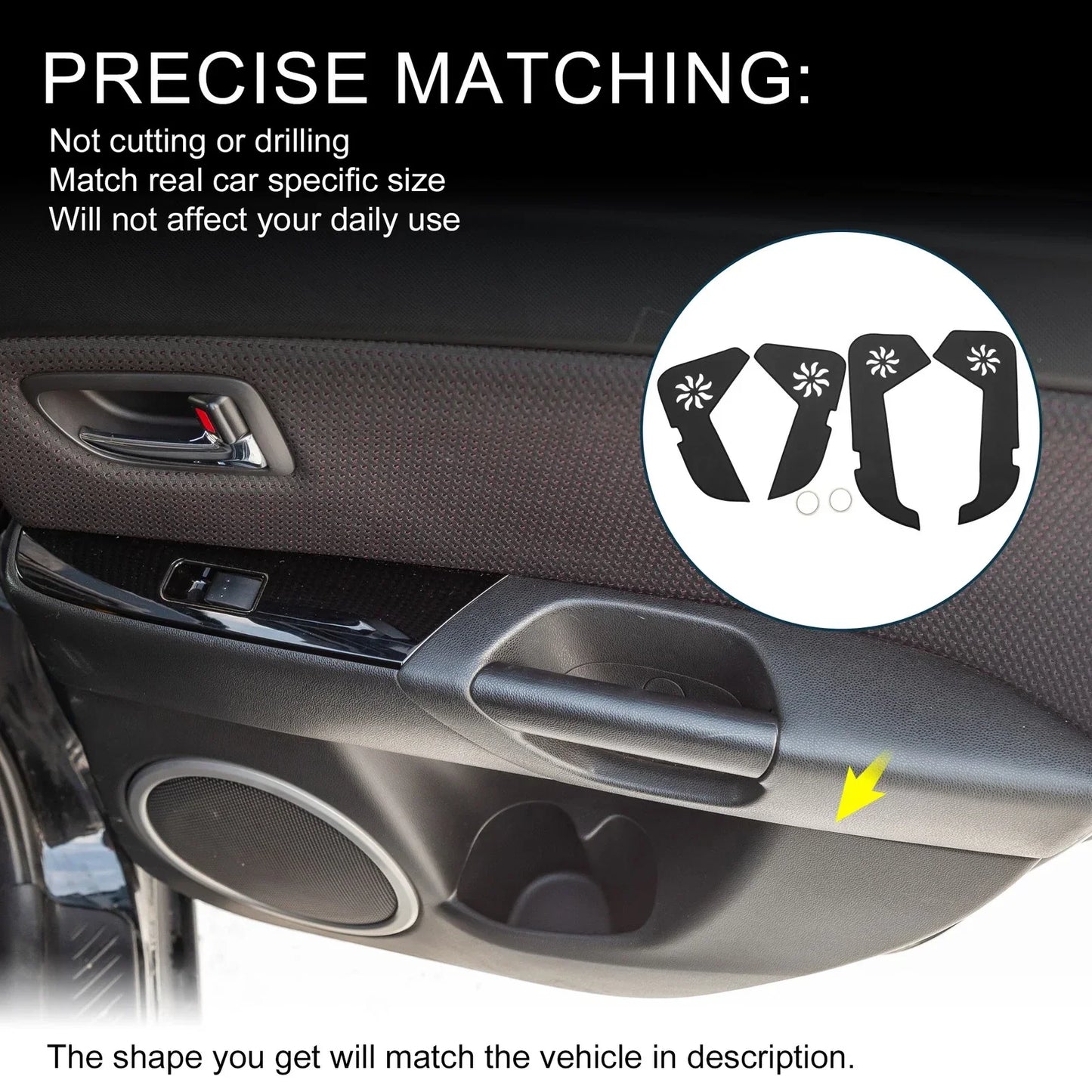 Car Door Leather Anti Kick Pad Sticker for Mercedes-Benz GLS (2017)