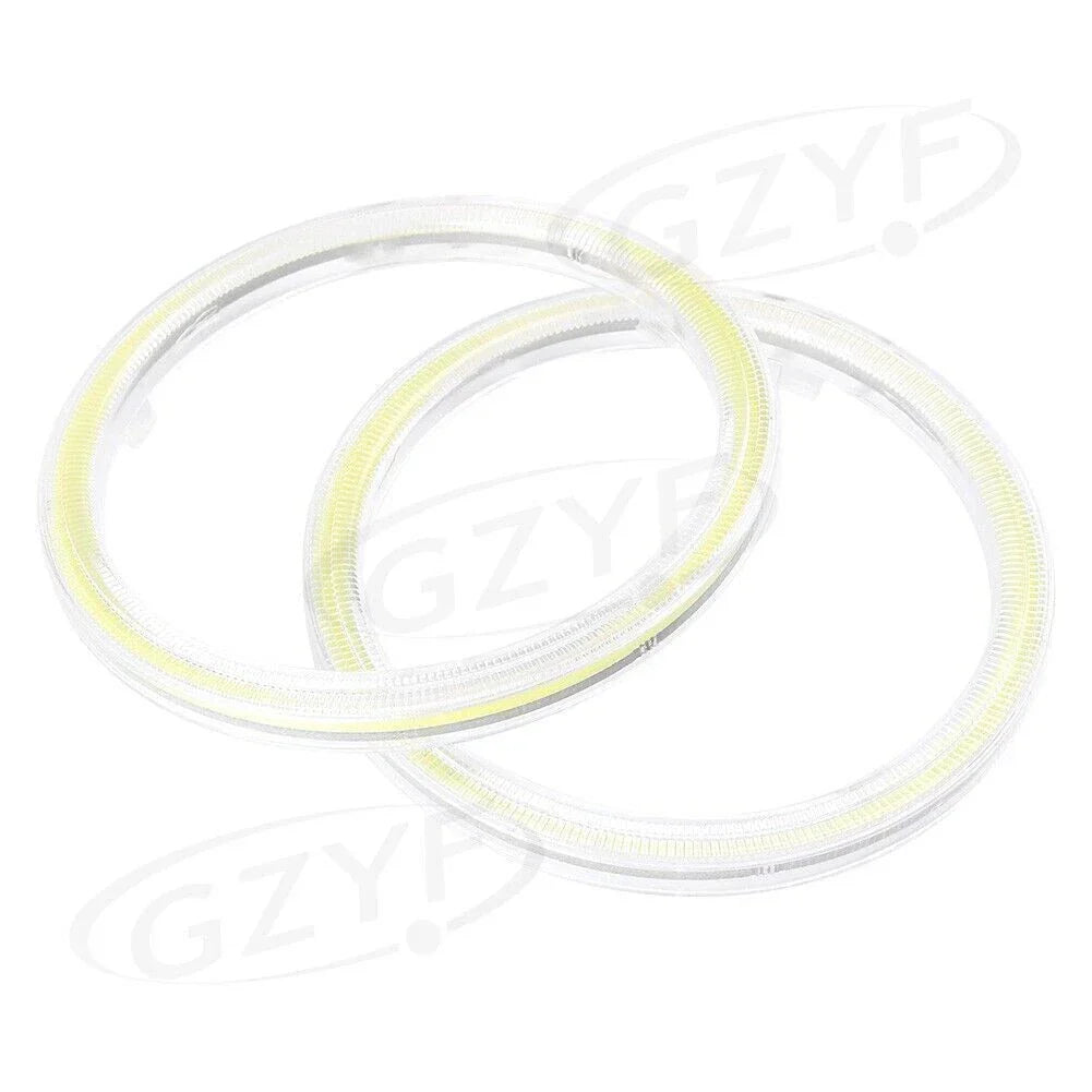 80mm 12V-24V Angel Eyes COB Halo Ring LED Headlight Bulbs for Car