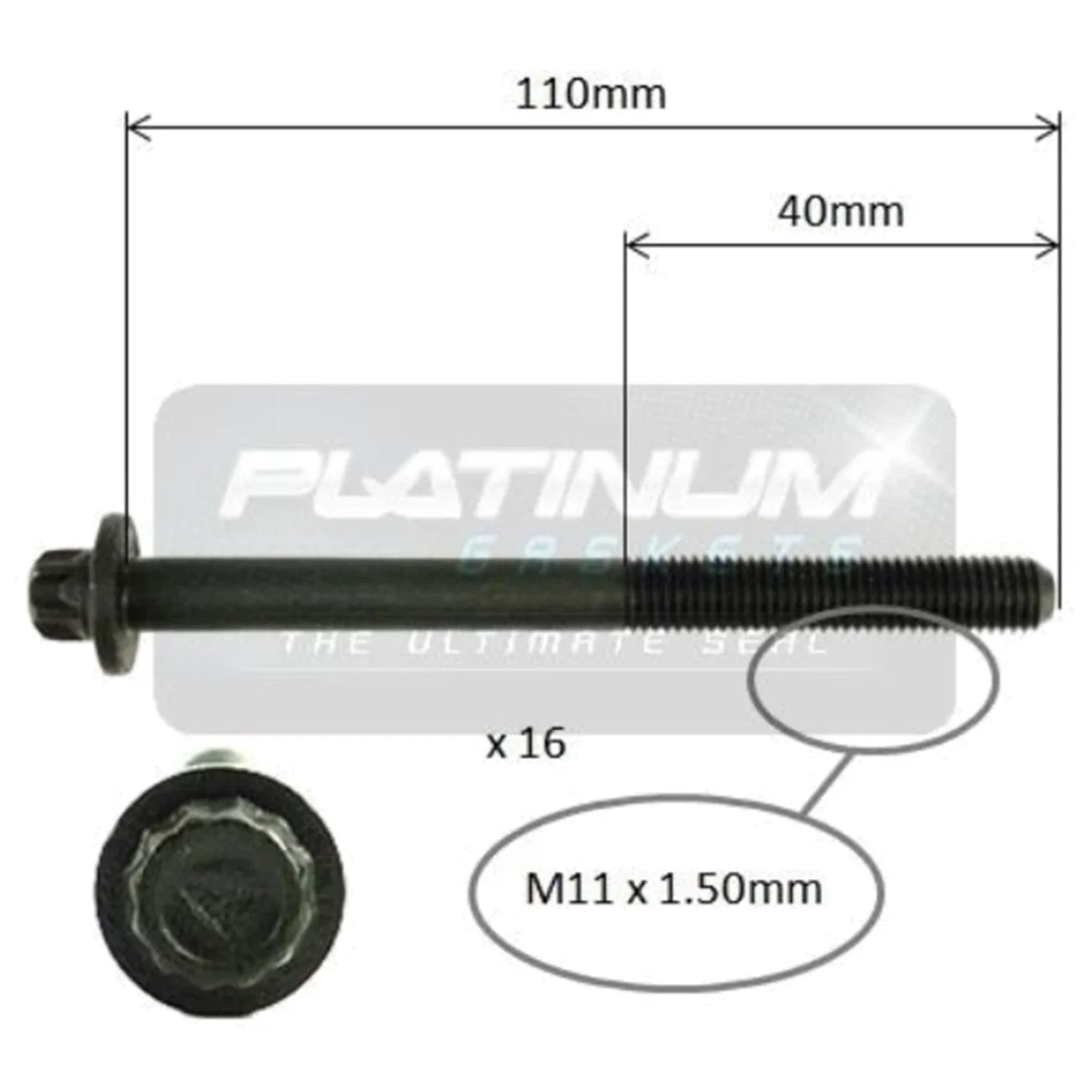 Engine Cylinder Head Bolt Set for Toyota Kluger MCU28R V6 3.3L 3MZ-FE 2003~2007