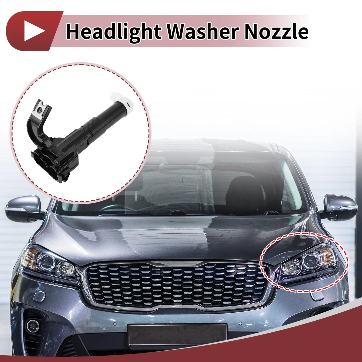 Front Driver Side Headlight Washer Nozzle for Lexus LX570 (2008-2021)