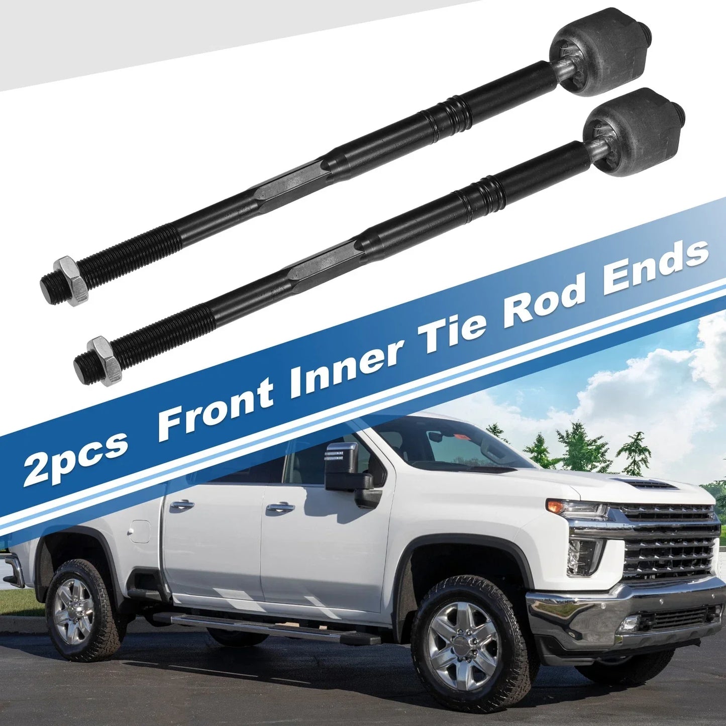 2 x Front Inner Tie Rod End Links for Chevrolet Equinox (2010-2017)