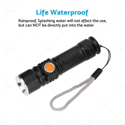 Rechargeable Waterproof LED Flashlight Torch for Various Models