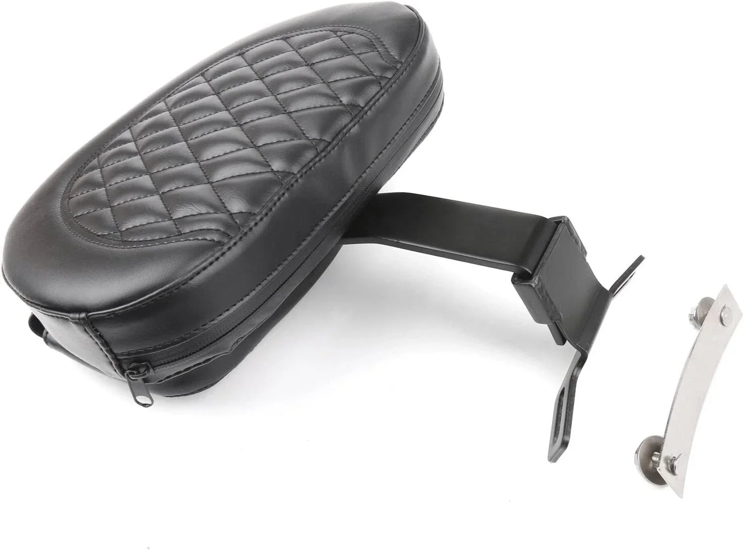 Driver Backrest Pad for 2007-2017 Harley FLSTF Heritage Softail Chrome