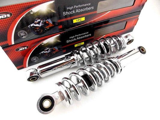 280mm JBS Chrome Rear Shock Absorbers for Kawasaki KM100 (1976-1981)