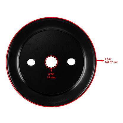 Caltric Spindle Assembly with Pulley for John Deere X360 X500 X520 (48") (2000–2018)