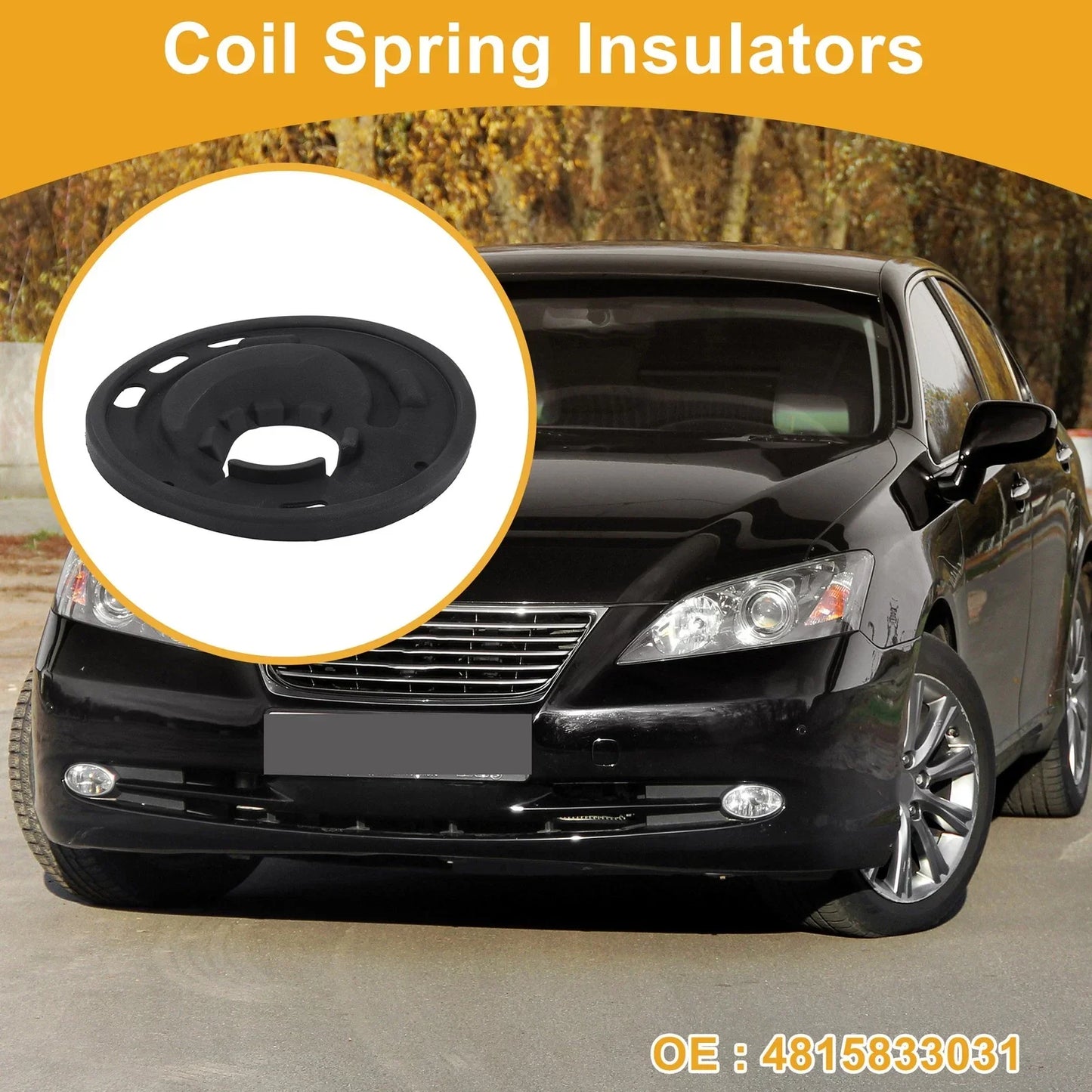 Coil Spring Insulators for Lexus ES350 2008-2012 Rubber 1 x Pair