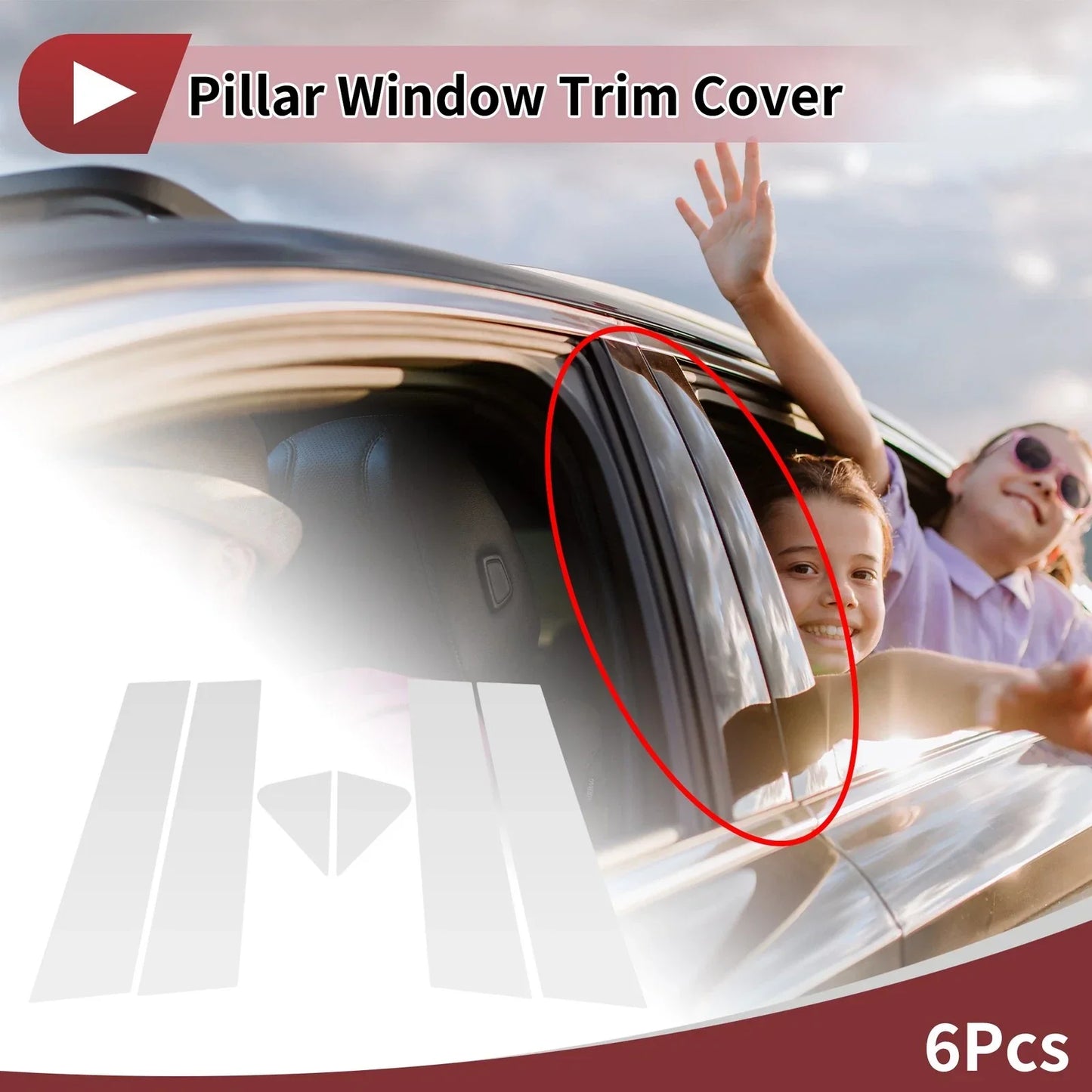 Door Pillar Window Trim for Chevrolet Trailblazer (2024-2025) Silver Tone
