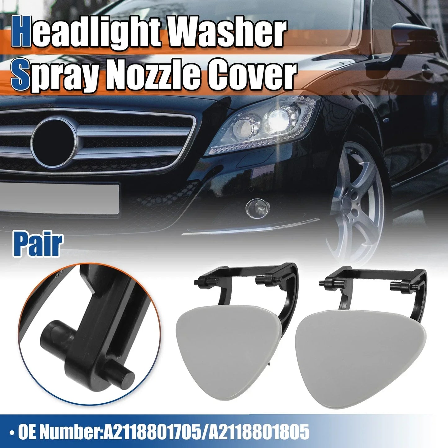 Front Left Right Headlight Washer Spray No.A2118801705 for Mercedes-Benz (2003-2010)